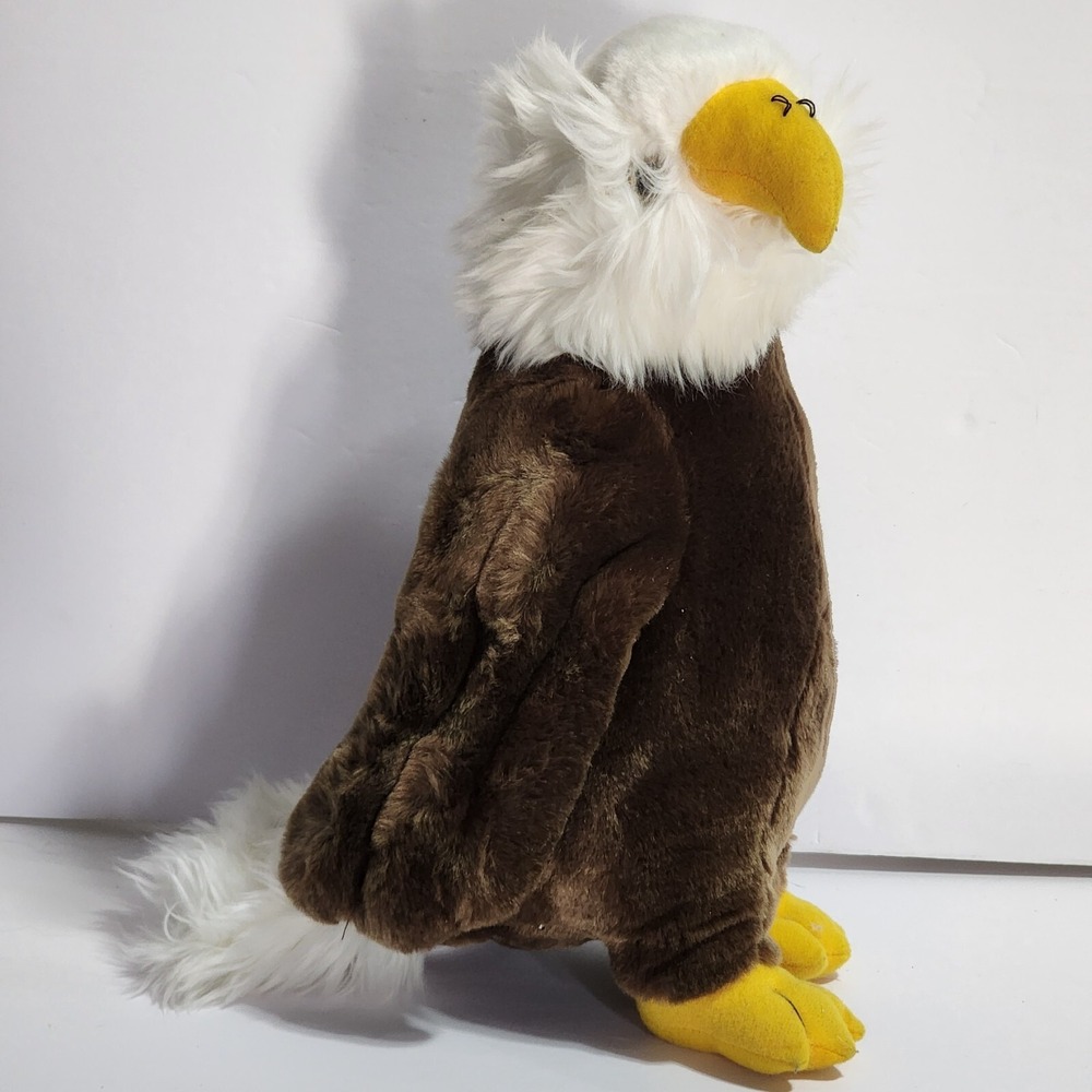 Unipak Bald Eagle Bird Brown & White Realistic Stuffed Animal Toy 12"